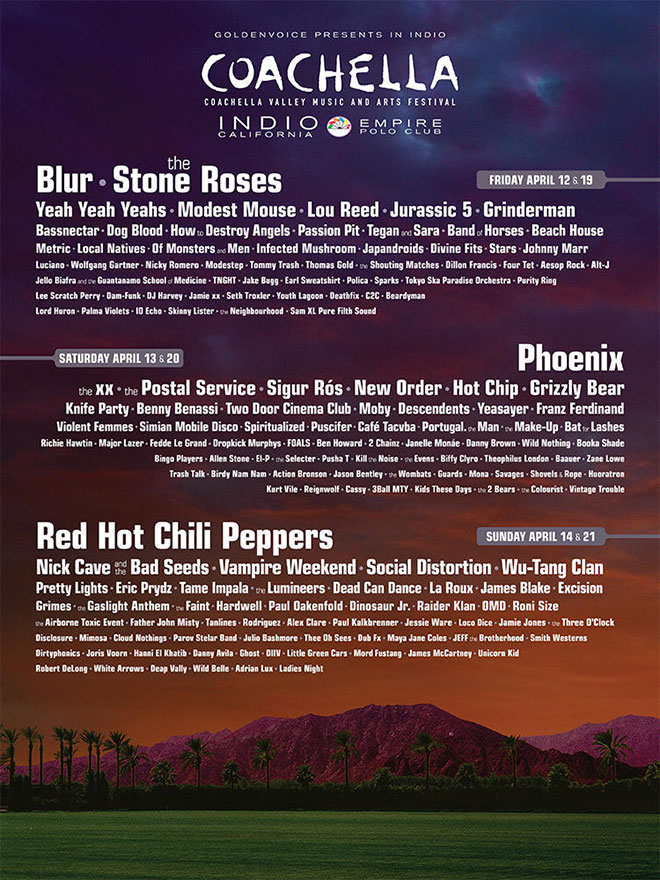 Coachella 2013 Line-Up