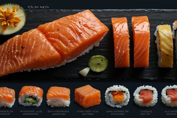 Sushi Order Topped with Salmon nyt